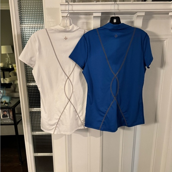 Tommie Copper Women's LOT OF 2 Performance Polo Shirts Sz M 1 Blue 1 White - Picture 3 of 12